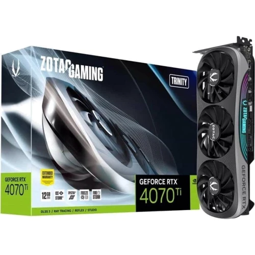 Видеокарта Zotac GAMING GeForce RTX 4070 Ti Trinity (ZT-D40710D-10P): Объем памяти, Гб 12