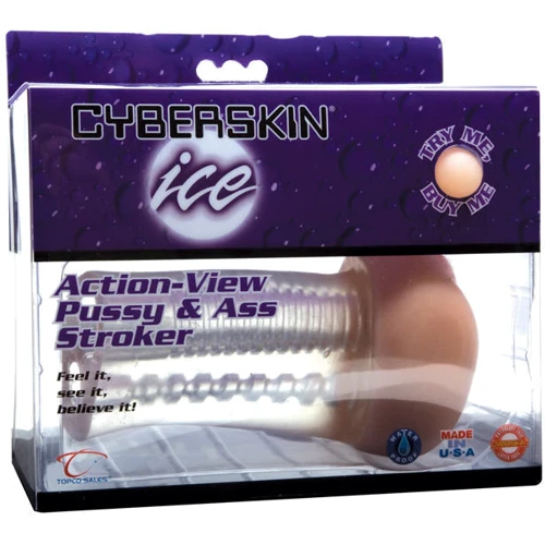Мастурбатор вагіна і анус CyberSkin® Ice Action-View Pussy and Ass Stroker