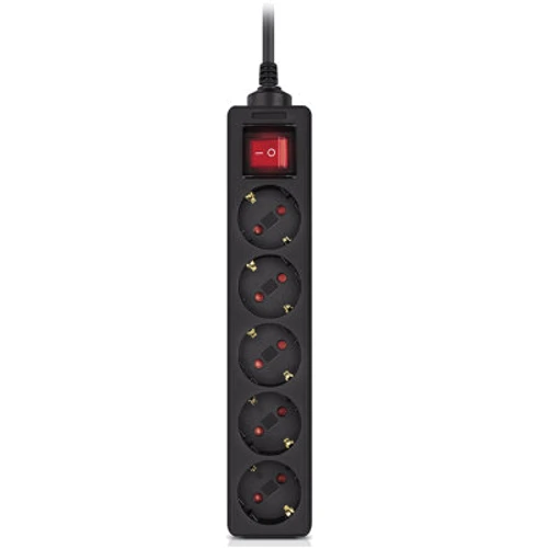 Сетевой фильтр REAL-EL RS-Protect M 5m, black (EL122300030): Количество розеток, шт 5