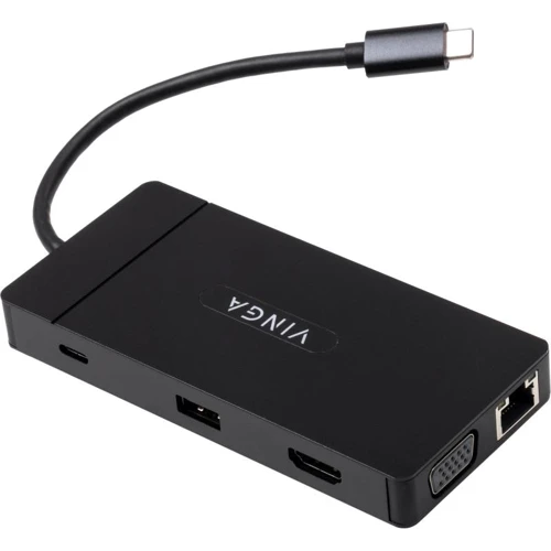 Адаптер Vinga Adapter USB-C to VGA+HDMI+RJ45+3xUSB3.0+USB2.0+SD/TF+PD+mini-jack 3.5 (VHYC10) фото 4