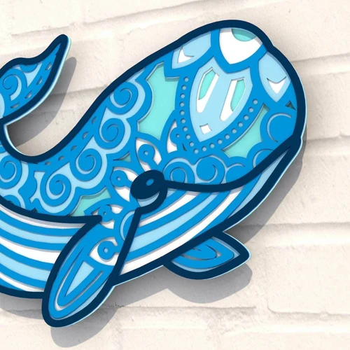 Деревянная картина-раскраска Wortex Woods Кит 30x22 (3DP11006)