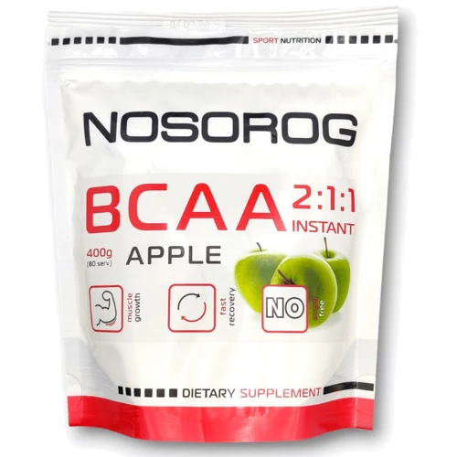 Аминокислота для спорта Nosorog Nutrition BCAA 2:1:1 400 g / 72 servings / Apple