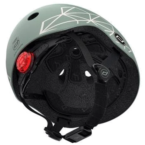 Детский защитный шлем Scoot&Ride зеленый с фонариком (SR-181206-GREENLINES): Пол унисекс