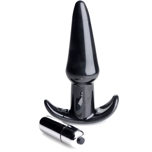 Анальная пробка с вибрацией Frisky Smooth Vibrating Anal Plug Black
