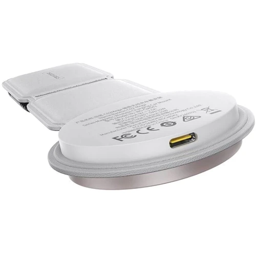 Держатель Baseus Car Holder Magnetic C02 Mega Wireless Charging 15W White (C40169003211-00) for Apple iPhone 16 I 15 I 14 I 13 I 12 series фото 10