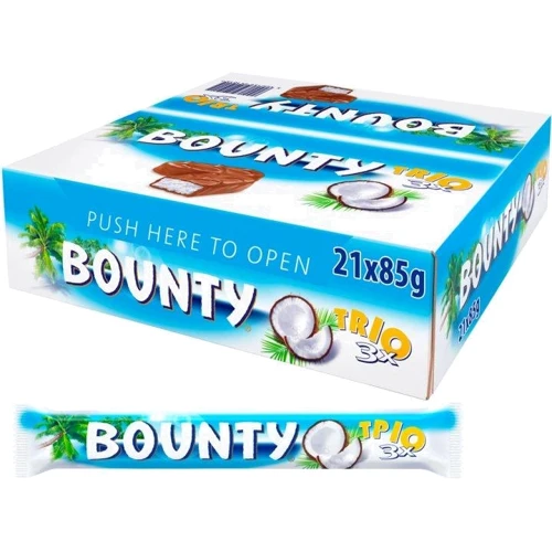 Упаковка батончиків Bounty Trio 21х85 г (УП5000159541015): Вага, г 1785