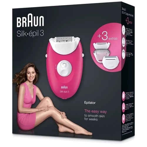Эпилятор Braun SE 3410: Цвет розовый