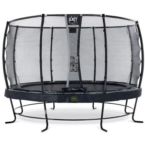 Батут EXIT Elegant Premium 366 cm black с сеткой безопасности Deluxe для детей и взрослых