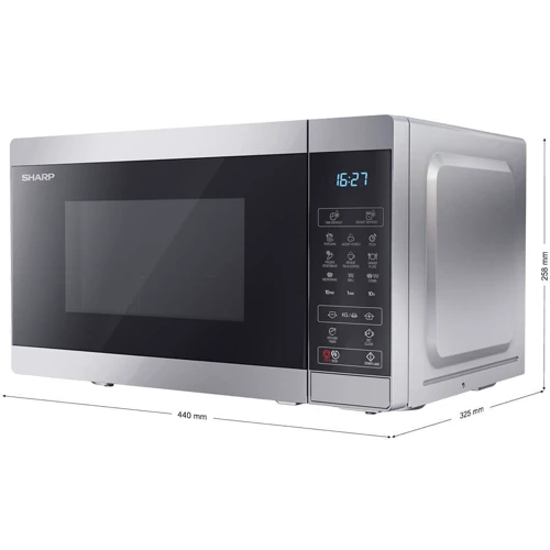 Микроволновая печь Sharp YC-MG02E-S: Количество уровней мощности СВЧ 8
