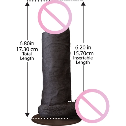 Фаллоимитатор черный Doc Johnson The Realistic Cock 6 inch Black - ULTRASKYN