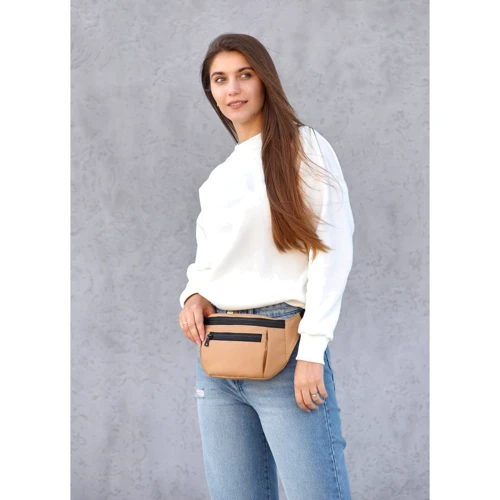 Женская поясная сумка Sambag Tirso LCH бежевая (80341026)