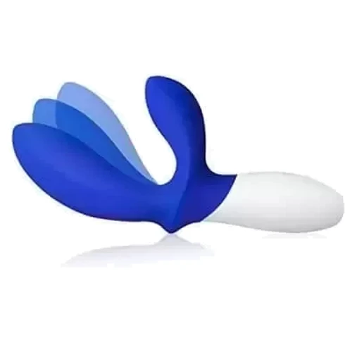 Массажер простаты с вибрацией Lelo Loki Wave, 19х3.75 см (синий)