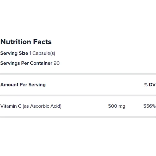 GNC Vitamin C 500 mg, 90 Capsules: Форма випуску капсули