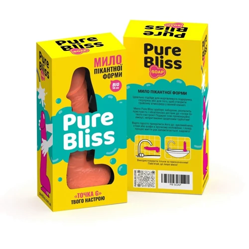 Крафтовое мыло-член с присоской Pure Bliss MINI Coral, натуральное