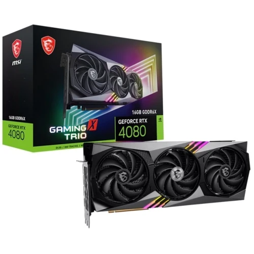Відеокарта MSI GeForce RTX 4080 16GB GAMING X TRIO: Обсяг пам'яті, Гб 16