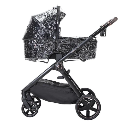 Универсальная Коляска 2 в 1 Espiro Only 2022 210 Stylish Black Gel (5906724205668): Материал колес резина