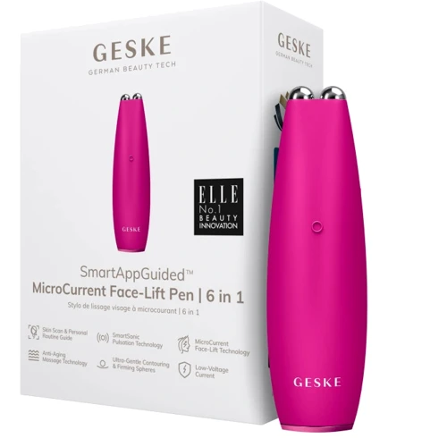 Микротоковая ручка для подтяжки кожи лица GESKE MicroCurrent Face-Lift Pen 6в1 magenta (HB0120): Производитель GESKE