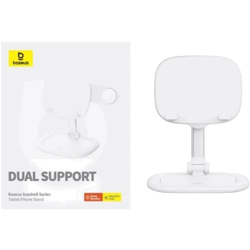 Держатель Baseus Desk Holder Seashell White (B10451501211-00) for Apple iPhone 16 I 15 I 14 I 13 I 12 series and iPad фото 11