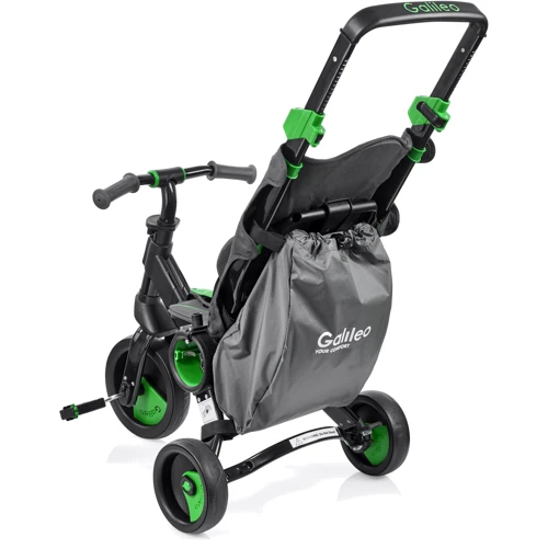 Трехколесный велосипед Galileo Strollcycle Black Зеленый (GB-1002-G): Диаметр колес, дюймов 12