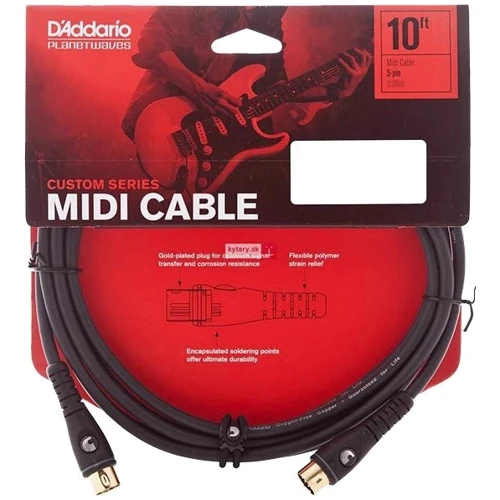 MIDI кабель D'addario PW-MD-05 Custom Series MIDI Cable (3m): Производитель D'addario