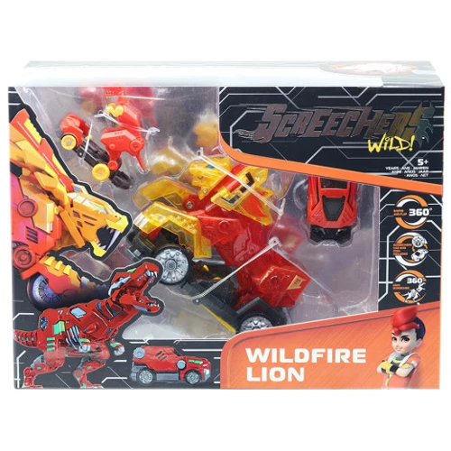 Машинка-трансформер Screechers Wild! S4 L3 Wildfire Lion (EU685302) фото 6