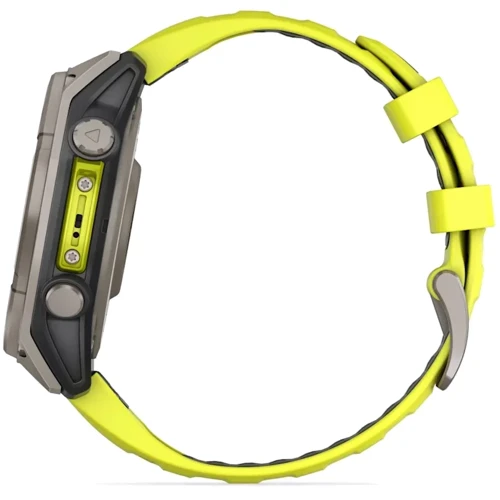 Смарт-часы Garmin Fenix 8 Solar 47mm Sapphire Titanium with Amp Yellow/Graphite Silicone Band (010-02906-21) фото 12