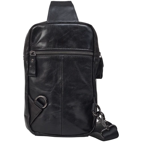 Мужская сумка-слинг Buffalo Bags черная (SHIM7592A-black): Фактура Гладкая, Матовая