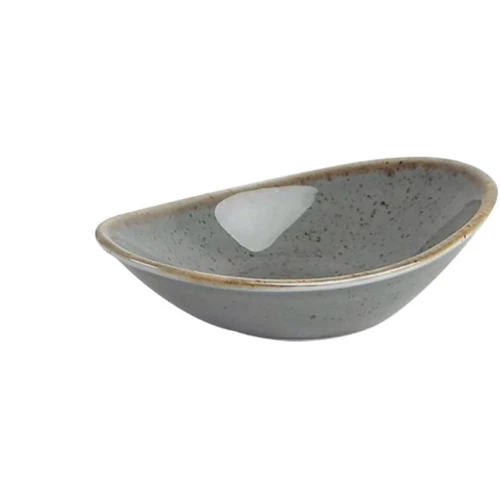 Соусник Porland Seasons Dark Gray 110х70 мм (213-808110.DG): Материал фарфор