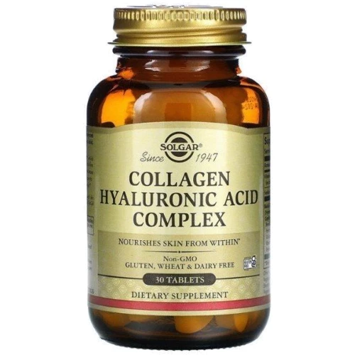 Solgar Collagen Hyaluronic Acid Complex Коллаген с гиалуроновой кислотой 30 таблеток: Форма выпуска Таблетки