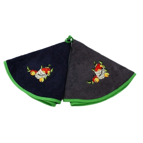 

Izzihome махровое с вышивкой Яблоко темно-серый d 60 см (2200000600370)