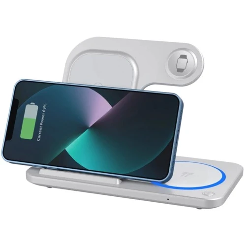 Зарядное устройство WIWU Wireless Charger Power Air 3 in 1 Wi-W020 15W White for Apple iPhone, Apple Watch and Apple AirPods: Количество USB-портов нет