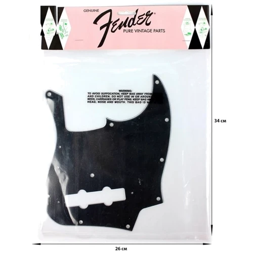 Пікгард FENDER Pure Vintage Рickguard Jazz Вass 70s 10-hole Вlack: Виробник Fender