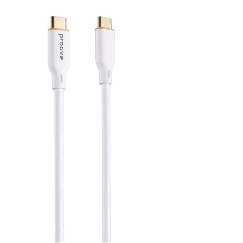 Кабель Proove Cable USB-C to USB-C Jelly Silicone 60W 1m White