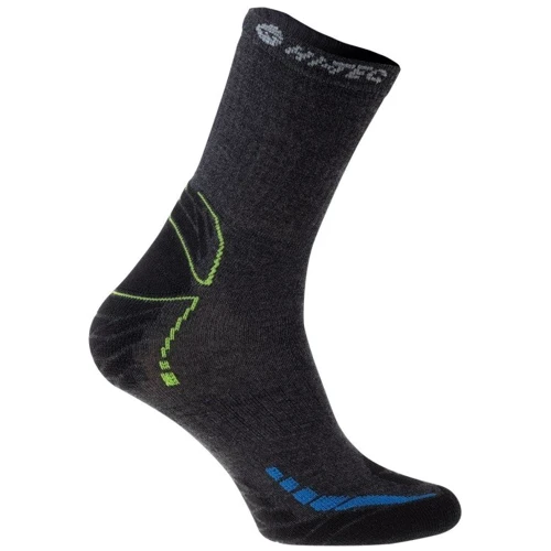 Шкарпетки Hi-Tec Raseno (RASENO-DARK GREY/BLACK/BLUE/LIM) 43-46 (29-31) темно-сірі фото 1