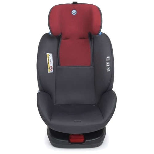 Автокресло El Camino ME 1079 ABSOLUTE Royal Red: Оснащение съемный чехол, валик для изменения глубины посадки
