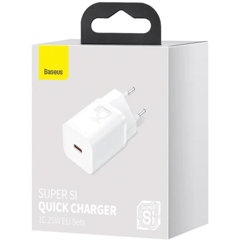 Зарядное устройство Baseus USB-C Wall Charger Super Si 25W White (CCSP020102): Количество USB-портов 1