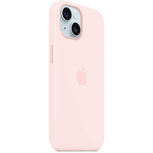 Чехол для iPhone Apple iPhone 15 Silicone Case with MagSafe - Light Pink (MT0U3ZM/A): Материалы Силикон
