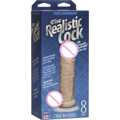 Фаллоимитатор Doc Johnson The Realistic Cock 8 inch White - PVC