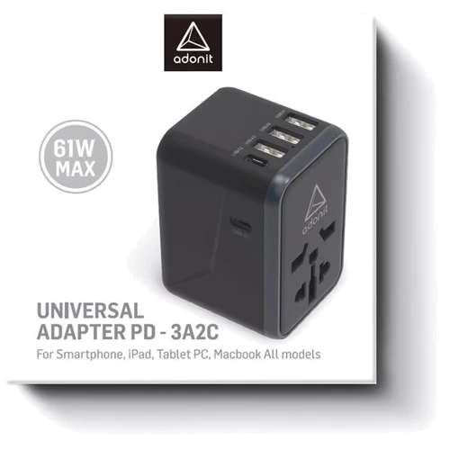 Зарядний пристрій Adonit USB Wall Charger Universal Travel 61W Black (PD-3A2C) фото 8