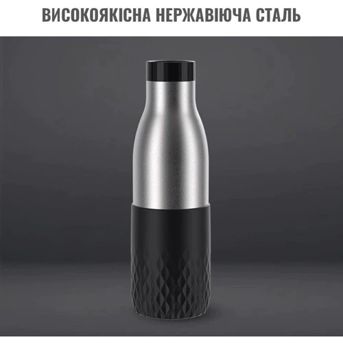 Термос Термопляшка Tefal Bludrop soft touch 500 мл графітовий (N3110510): Матеріал колби нержавіюча сталь