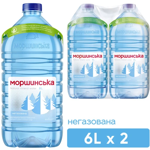 Вода Моршинська минеральная природная столовая негазированная 2х6 л (DS48200170006042): Объем, л 12