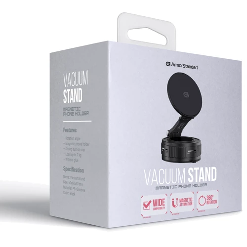 Тримач ArmorStandart Car Holder VacuumStand Black (ARM86346)