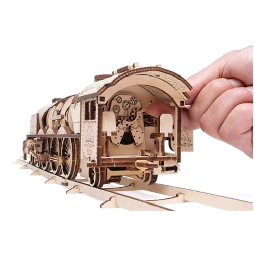 3D пазл Ugears Локомотив з тендером V-Експрес (6333812): Вид военная, воздушная техника, корабли, поезда