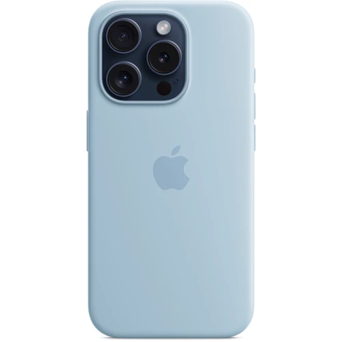 Чехол для iPhone Apple iPhone 15 Pro Silicone Case with MagSafe - Light Blue (MWNM3ZM/A): Цвет голубой