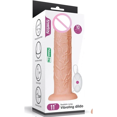 Реалистичный вибратор LoveToy Realistic Long Vibrating Dildo Flesh 11''