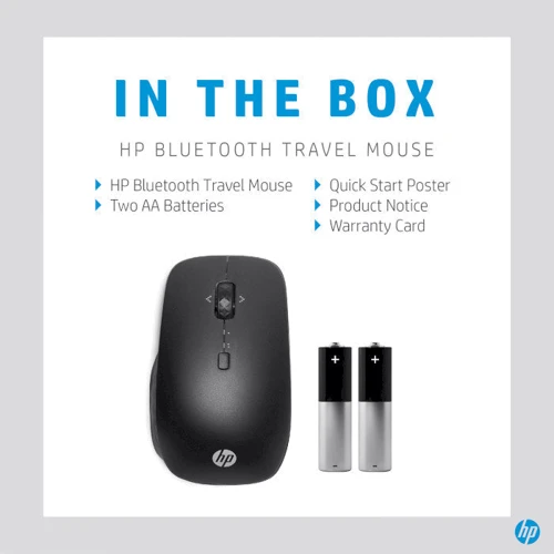 Мышь HP Travel Bluetooth Black (6SP25AA): Максимальное разрешение сенсора, dpi 1600