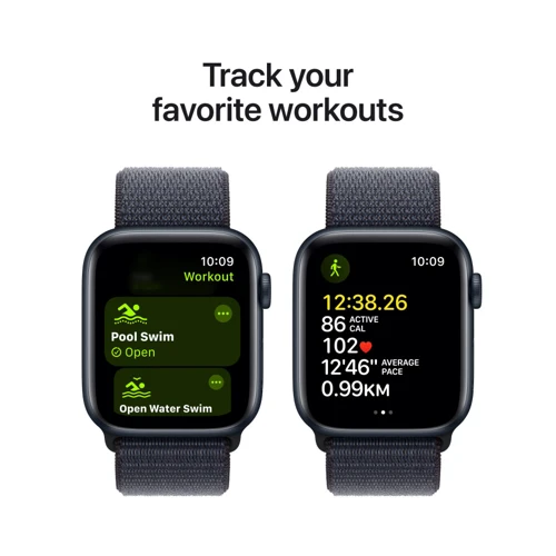 Apple Watch SE 2 2024 40mm GPS Midnight Aluminum Case with Ink Sport Loop (MXEA3QH/A) UA: Материал плетеный нейлон