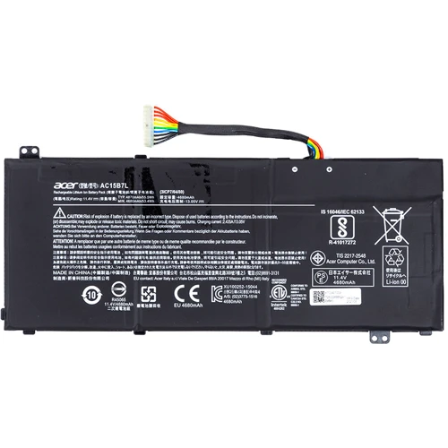 Батарея для ноутбука ACER Aspire V15 NITRO (AC15B7L) 11.4V 4680mAh (original)