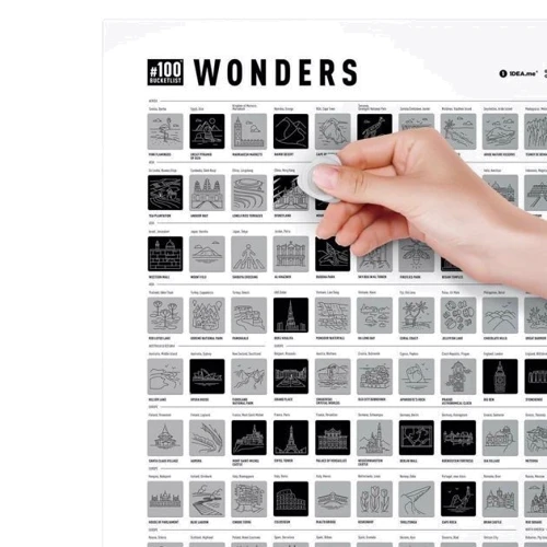 Скретч постер 1DEA.me 100Wonders (100WF): Вік от 10-ти лет