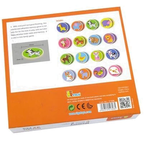 Настільна гра Viga Toys Меморі-звірята 32 картки (51308): Вид карточные